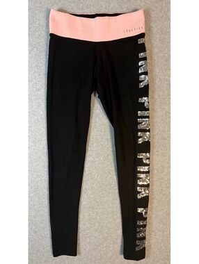 Y2K Victorias Secret Sequin Pink Leggings XS